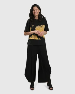 Flower Girl Boxy Top, Gold