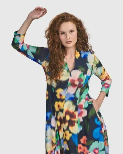 Forget-Me-Not Cocoon Dress, Garden