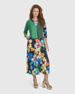 Forget-Me-Not Cropped Cardigan, Garden