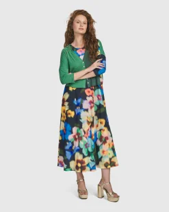 Forget-Me-Not Cropped Cardigan, Garden