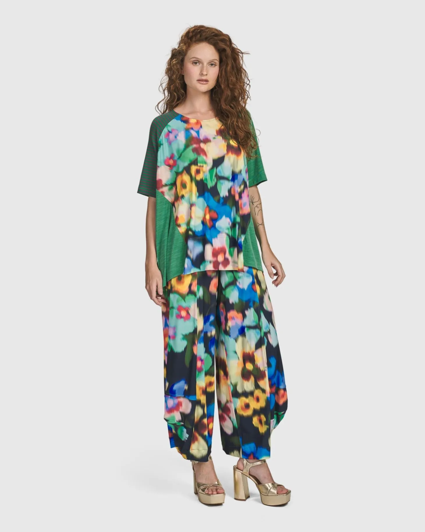 Forget-Me-Not Punto Pants, Garden