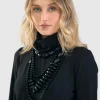 Fuji Bead Necklace, Black