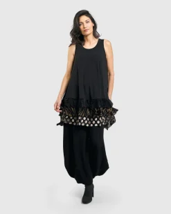 Gemma Sleeveless Tunic Top, Gold