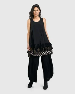 Gemma Sleeveless Tunic Top, Gold