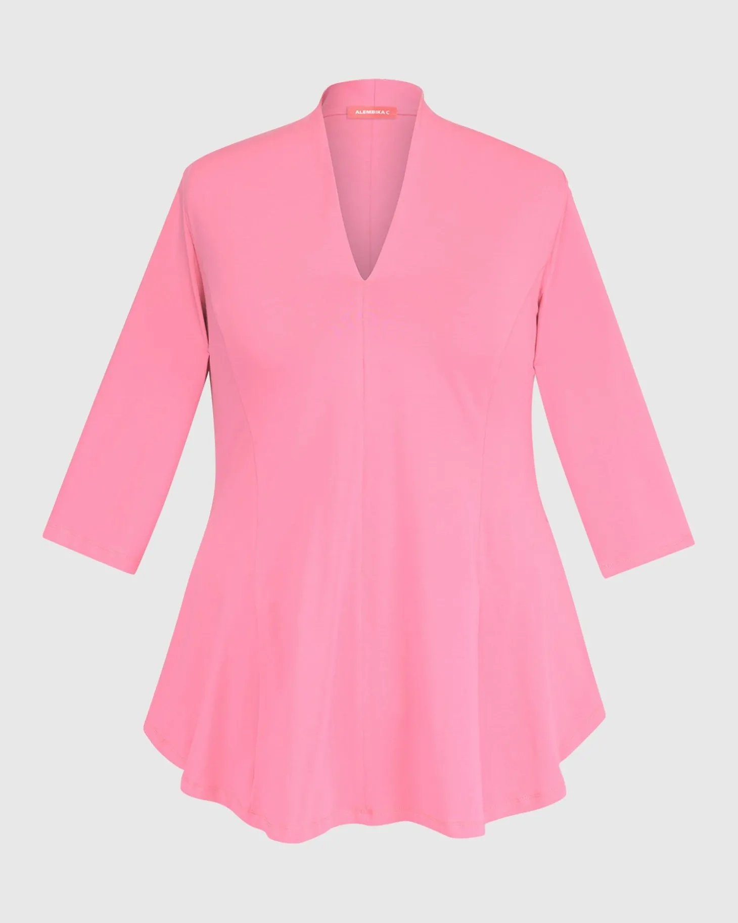 Gloria V-Neck Tunic Top, Bazooka