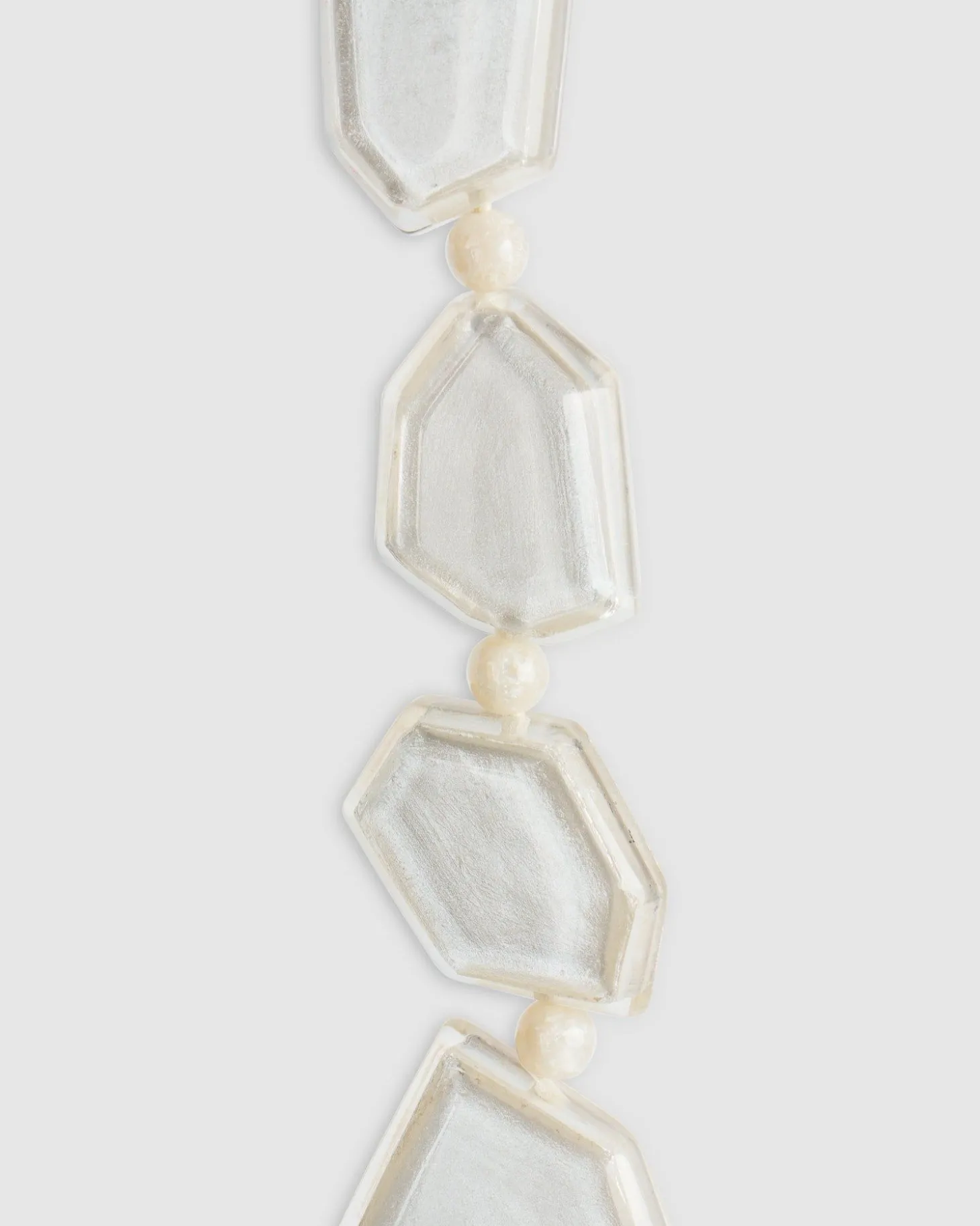 Glory Faceted Bead Necklace, Frost