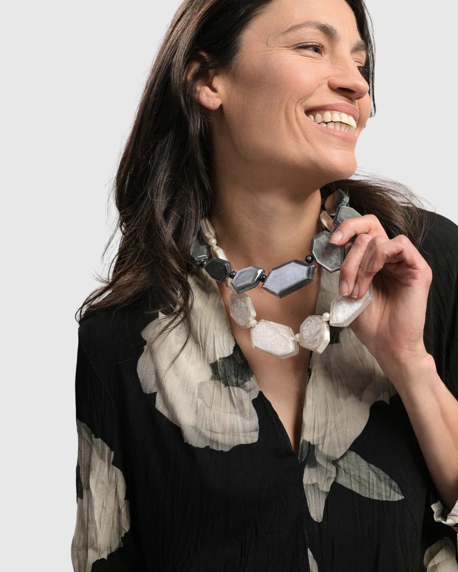 Glory Faceted Bead Necklace, Starlight