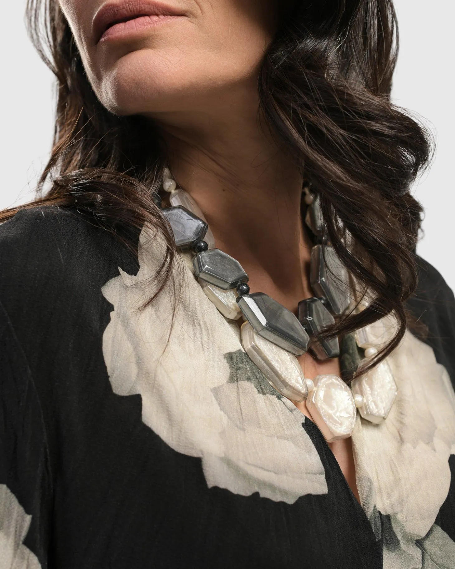 Glory Faceted Bead Necklace, Starlight