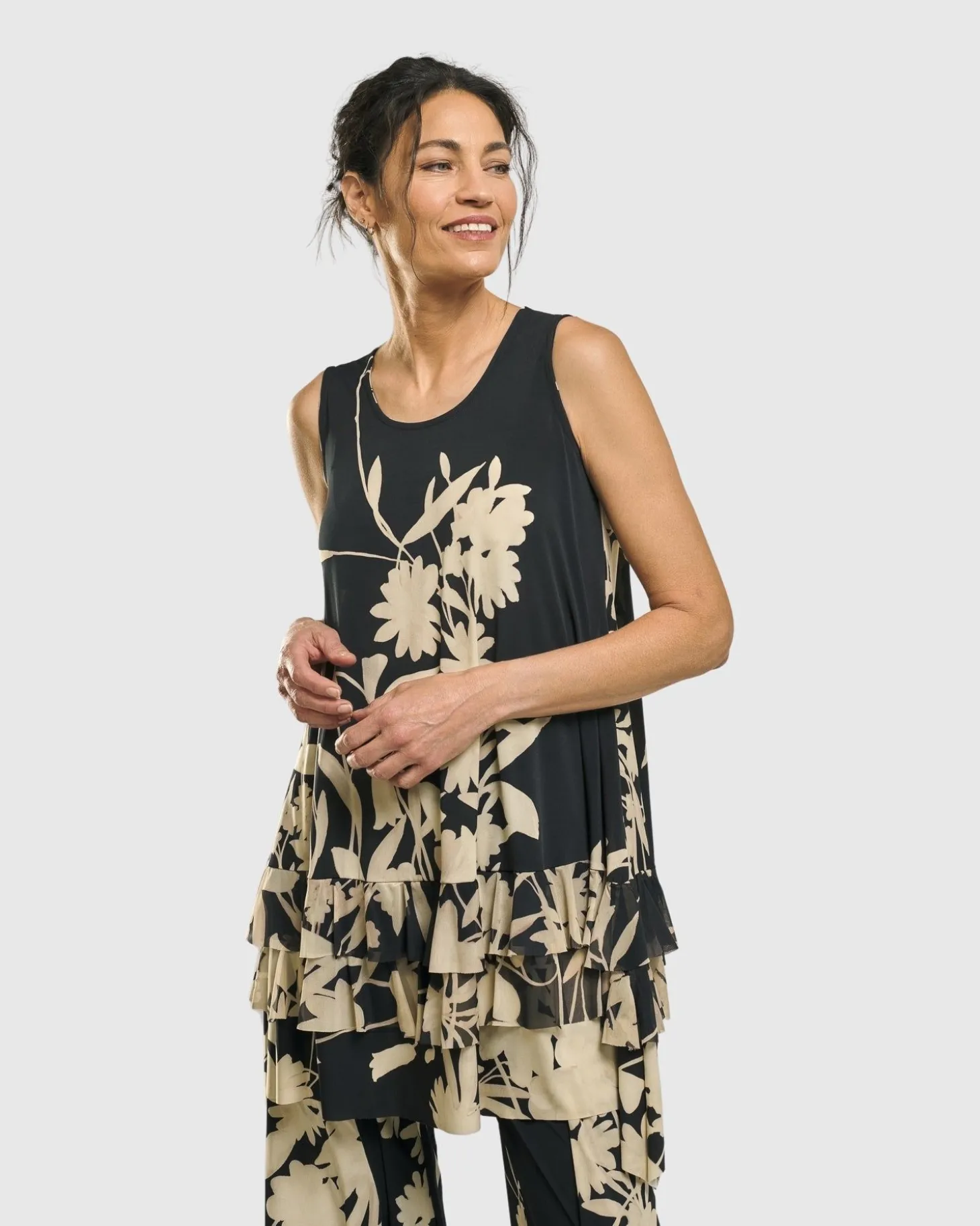 Goldfinch Sleeveless Top, Floral