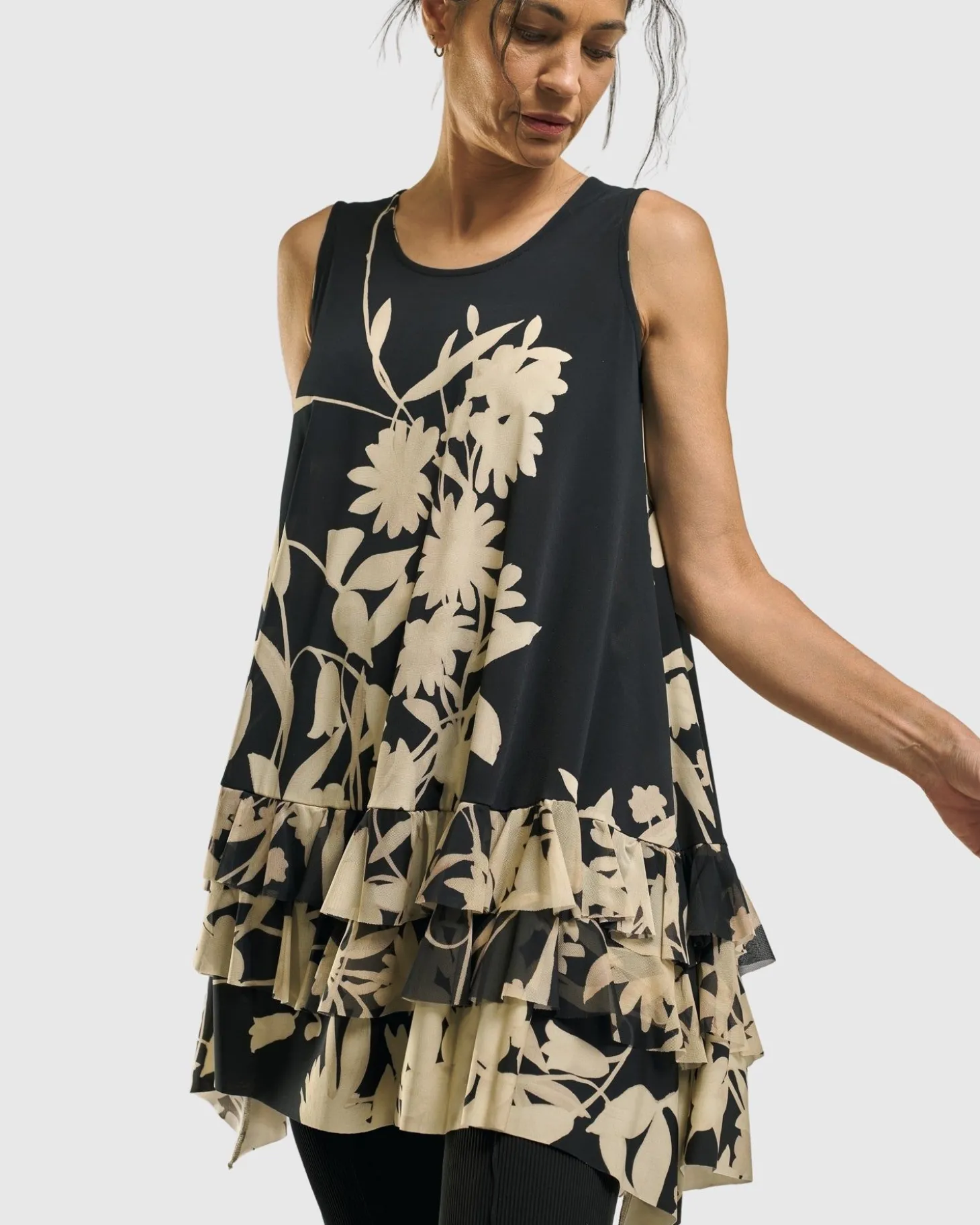 Goldfinch Sleeveless Top, Floral