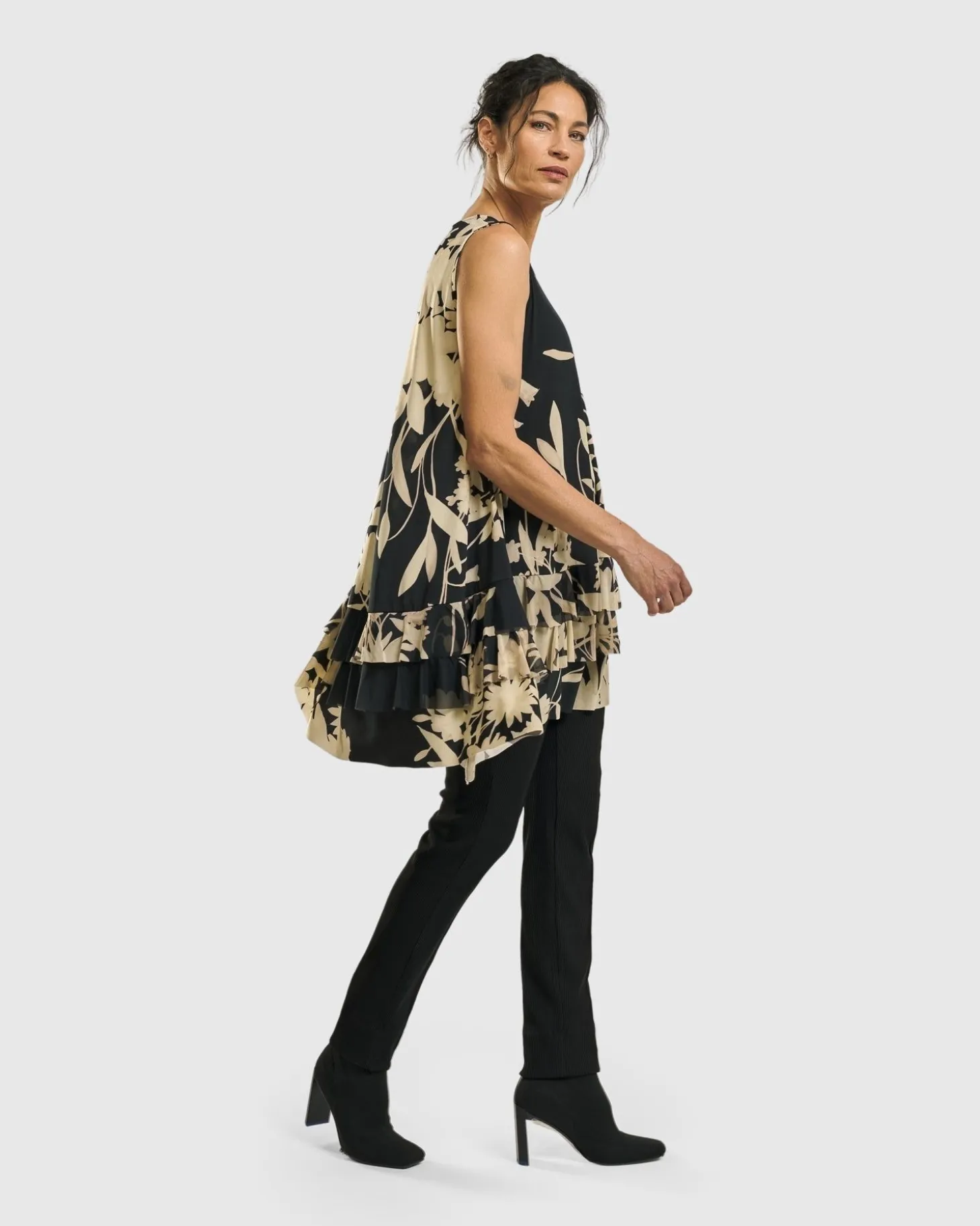 Goldfinch Sleeveless Top, Floral