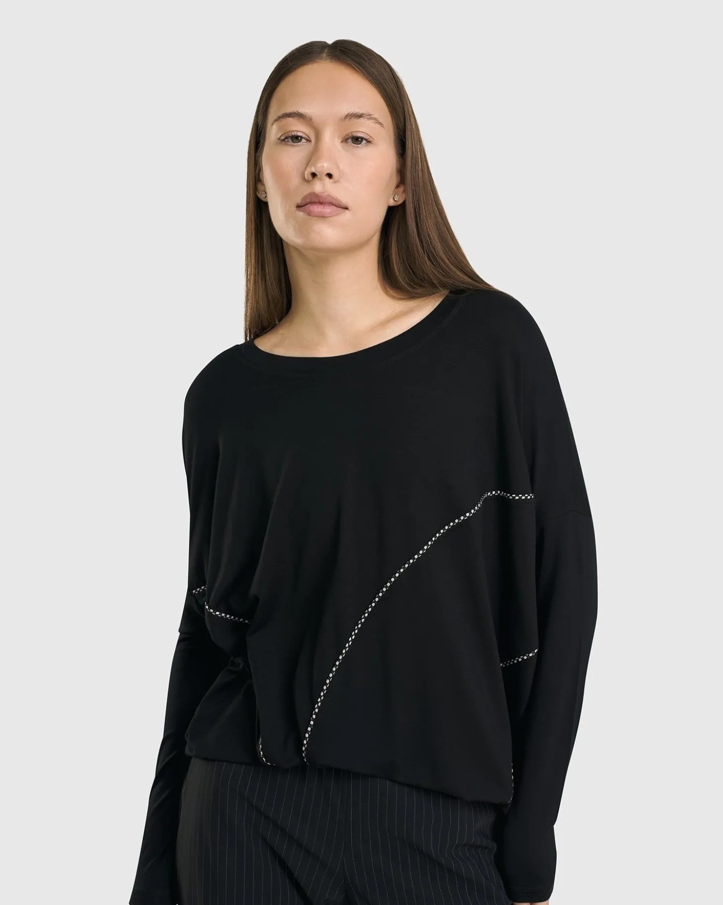 Go-To Drop Sleeve Top, Black