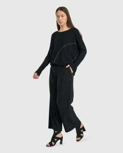 Go-To Drop Sleeve Top, Black