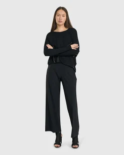 Go-To Drop Sleeve Top, Black
