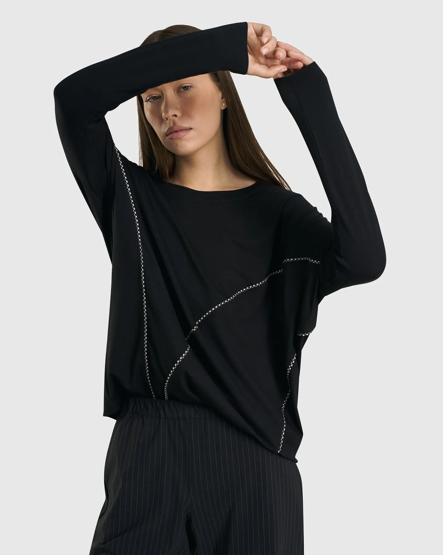 Go-To Drop Sleeve Top, Black