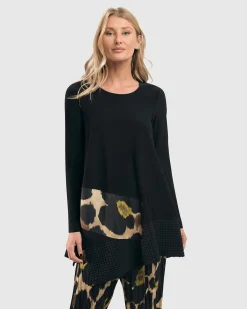 Hazel Mix Media Swing Top, Multi