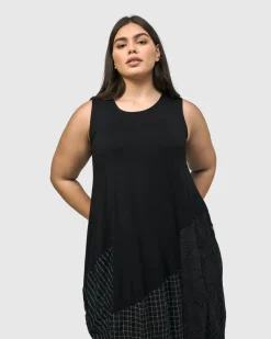 Hestia Sleeveless Cocoon Dress, Mix