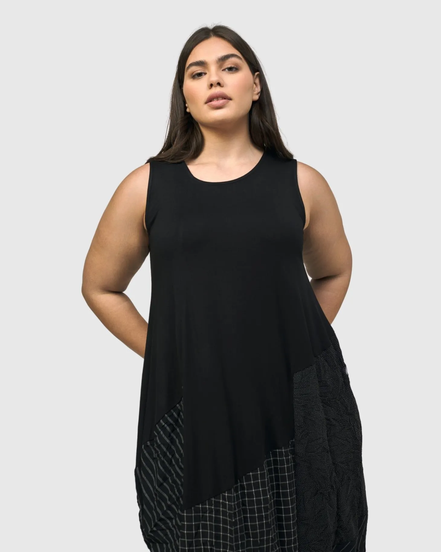 Hestia Sleeveless Cocoon Dress, Mix