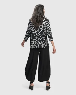 Hypnotic Cutaway Boxy Top, Silver