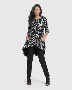 Hypnotic Hi-Lo Tunic Top, Silver