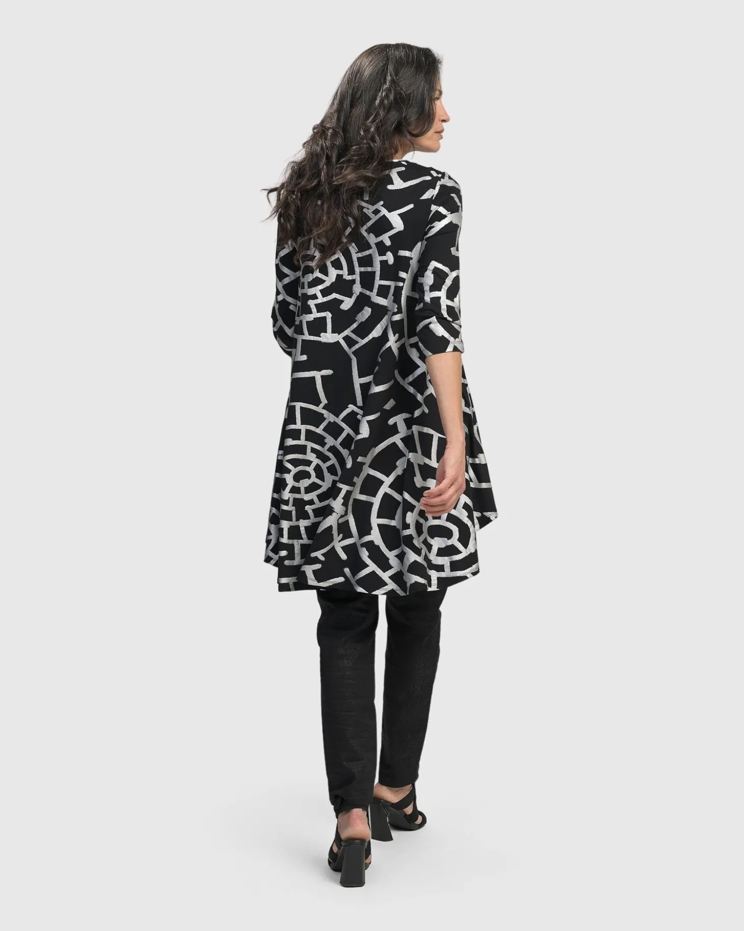 Hypnotic Hi-Lo Tunic Top, Silver