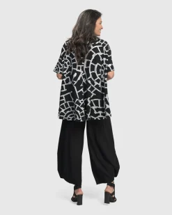 Hypnotic Swing Tunic Top, Silver
