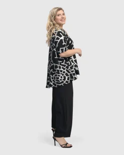 Hypnotic Swing Tunic Top, Silver