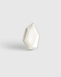 Ice Faceted Clip Earrings, Frost