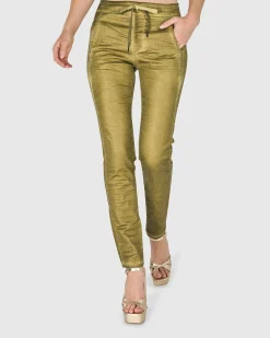 Iconic Stretch Jeans, Green Snake