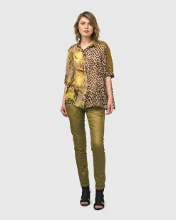 Iconic Stretch Jeans, Green Snake