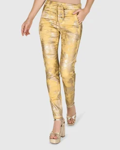 Iconic Stretch Jeans, Honey Gold