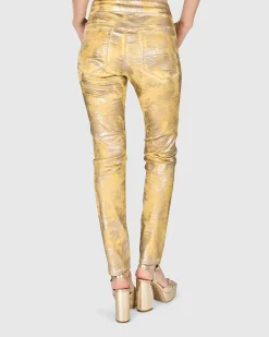 Iconic Stretch Jeans, Honey Gold