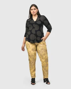 Iconic Stretch Jeans, Honey Gold