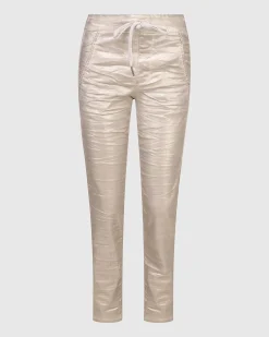 Iconic Stretch Jeans, Metallic Luster