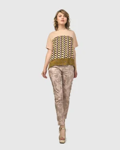 Iconic Stretch Jeans, Rose Gold Nude