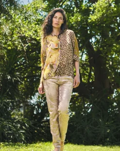 Iconic Stretch Jeans, Rose Gold Nude