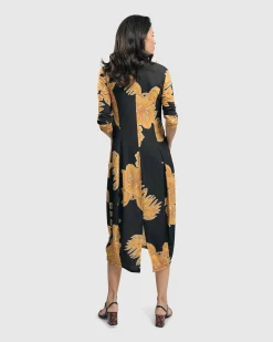 Island Cocoon Dress, Gold