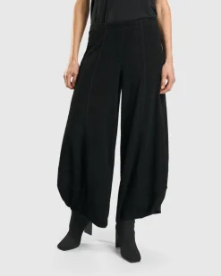 Jacquard Punto Pants, Black