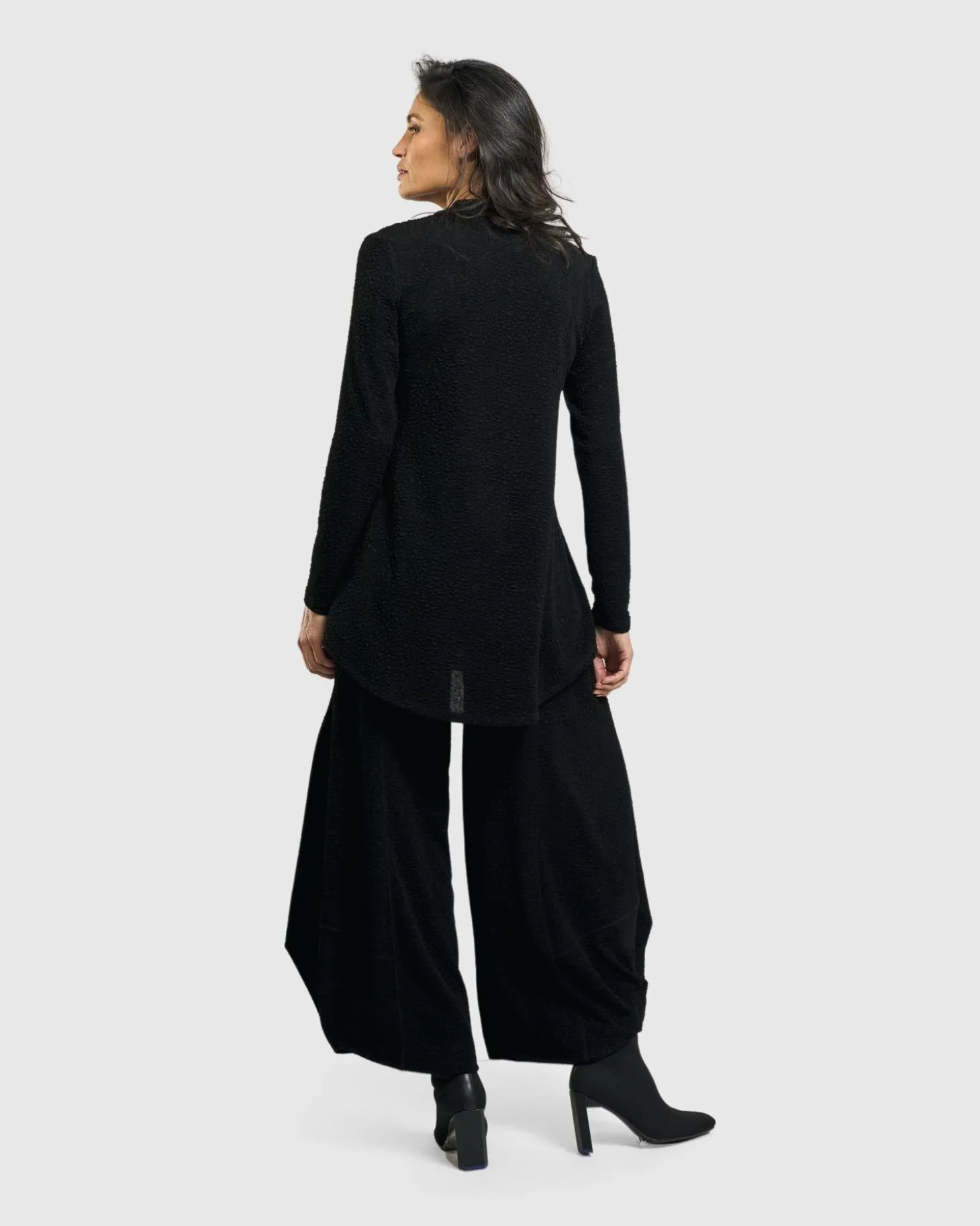 Jacquard Punto Pants, Black