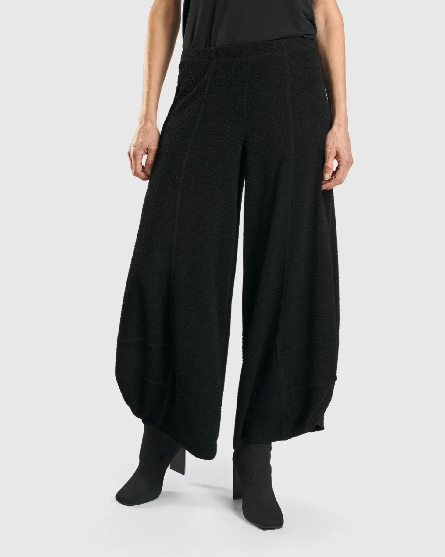 Jacquard Punto Pants, Black