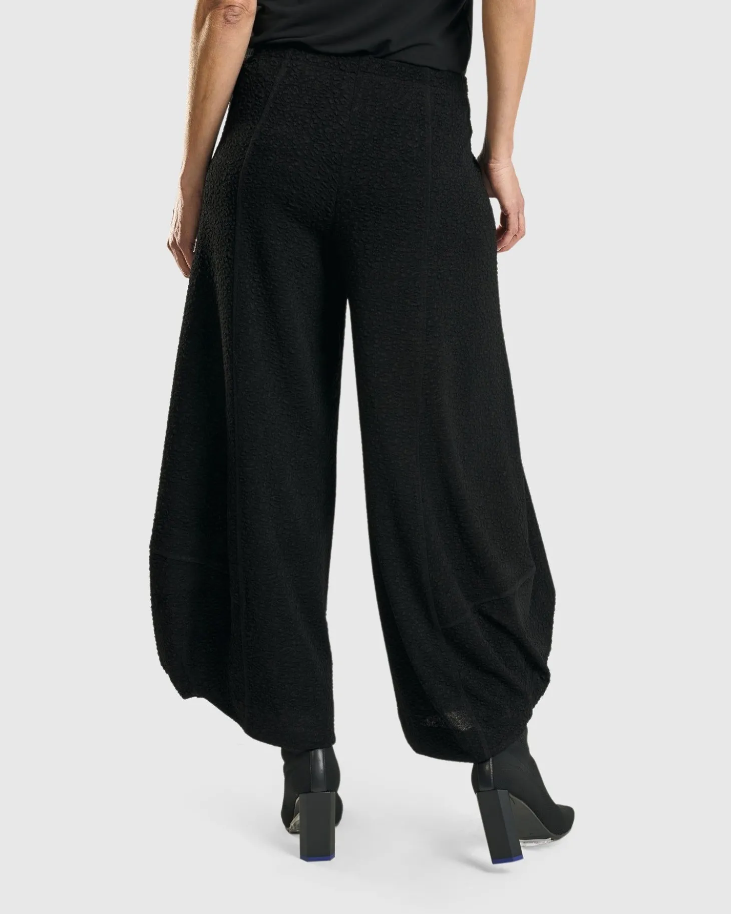 Jacquard Punto Pants, Black