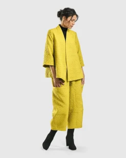 Jacquard Tapestry Pants, Yellow