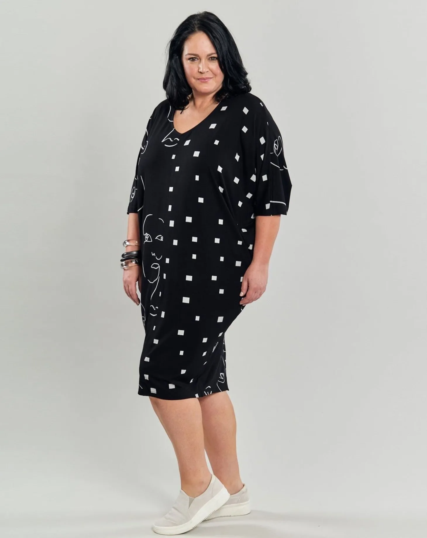 Jax Dolman Midi Dress, Mix