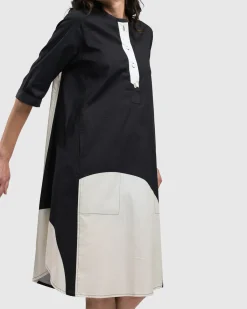 Jenny Oversized Shift Dress, Mono