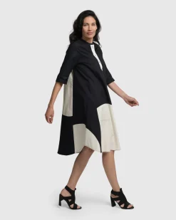 Jenny Oversized Shift Dress, Mono