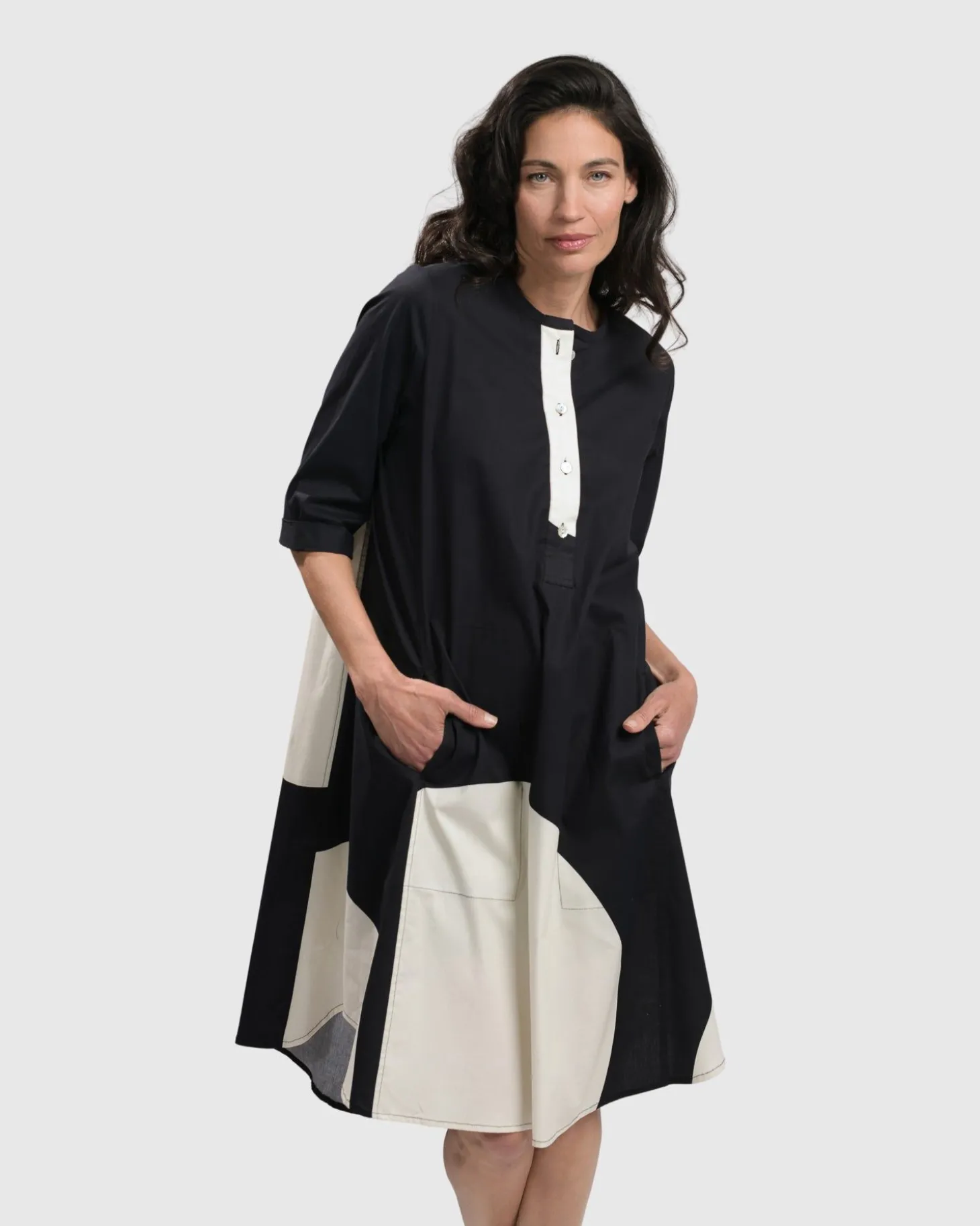 Jenny Oversized Shift Dress, Mono