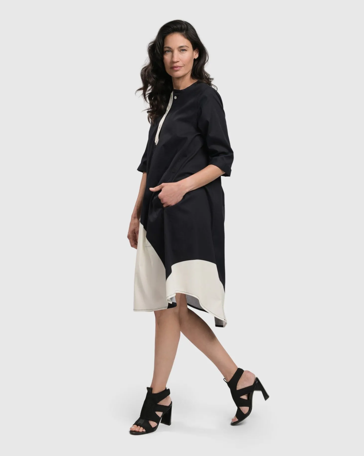 Jenny Oversized Shift Dress, Mono