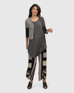 Jess Crinkle Punto Pants, Stripe
