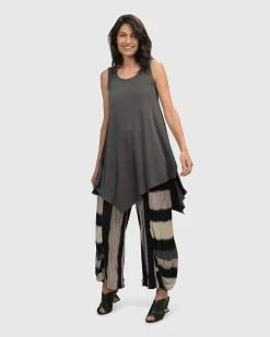 Jess Crinkle Punto Pants, Stripe