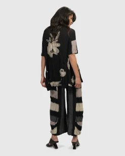 Jess Crinkle Punto Pants, Stripe